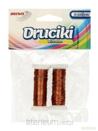 Druciki florystyczne 20m 2 szt miedziane