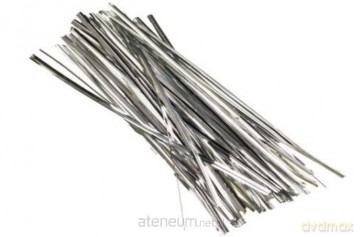 Druciki w plastiku srebrne 18 cm 50 szt