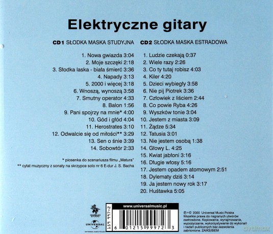 Elektryczne Gitary: Słodka Maska [2CD]