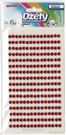 Dżety samoprzylepne czerwone 4mm 240 szt