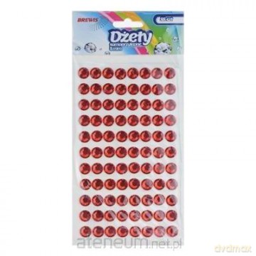 Dżety samoprzylepne czerwone 8mm 88 szt