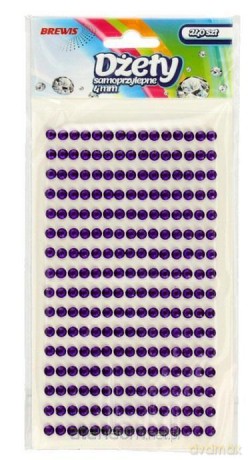 Dżety samoprzylepne fioletowe 4mm 240 szt