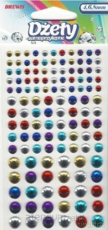 Dżety samoprzylepne kolorowe 4-8mm 125 szt