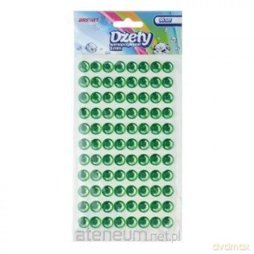 Dżety samoprzylepne zielone 8mm 88 szt