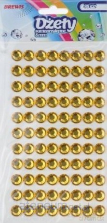 Dżety samoprzylepne złote 8mm 88 szt