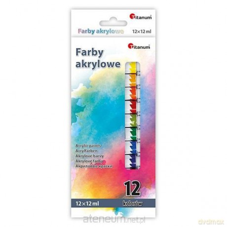Farby akrylowe 12 kolorów