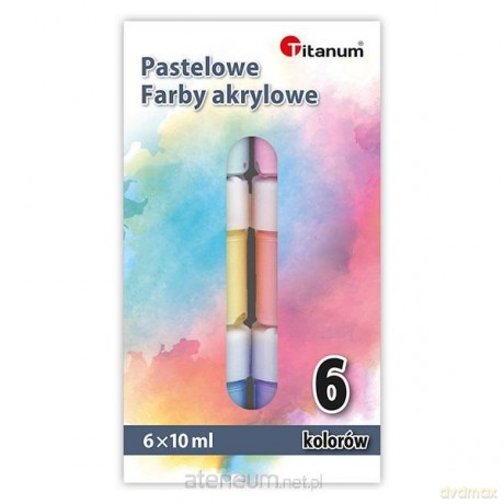 Farby akrylowe pastelowe 6 kolorów