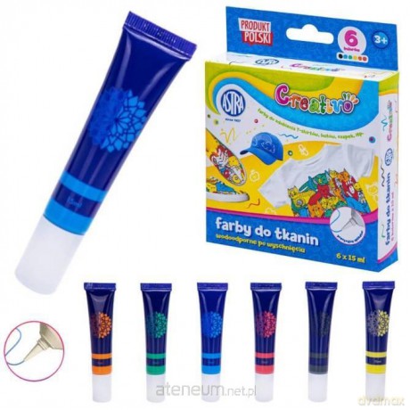 Farby do tkanin Creativo 6x15 ml