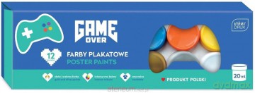 Farby plakatowe 12 kolorów 20 ml Game Over