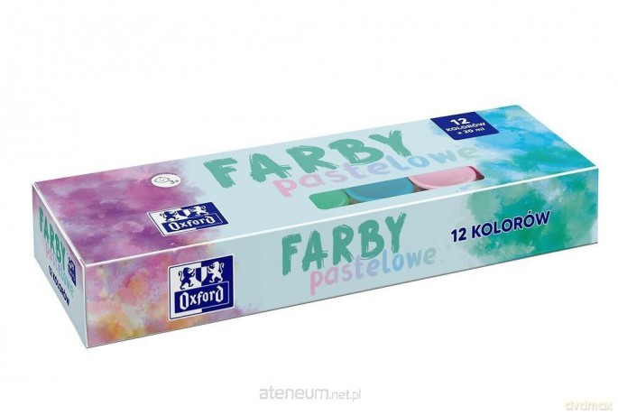 Farby plakatowe Pastelowe Kids 12 kolorów