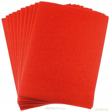 Filc A4 czerwony 2mm 10 szt