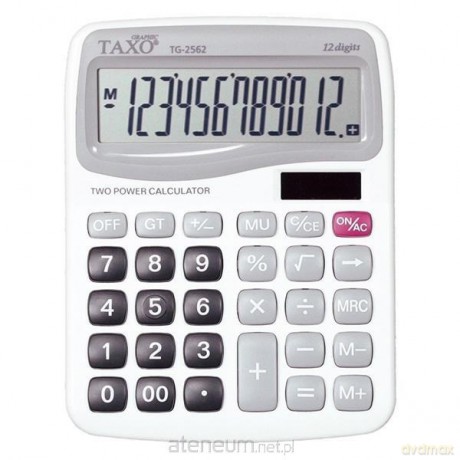 Kalkulator Taxo 12- pozycyjny biały TG-2562