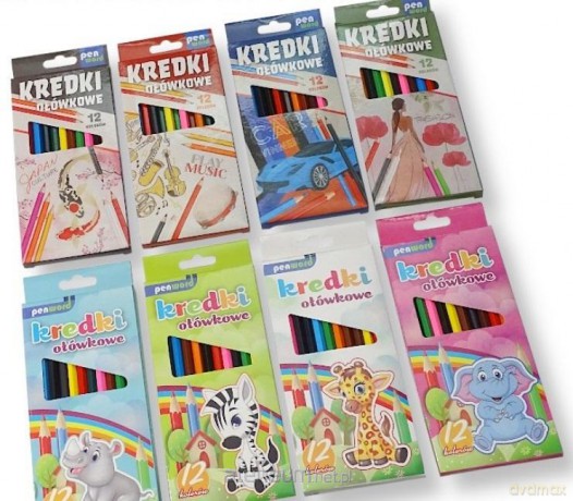 Kredki ołówkowe 12 kolorów MIX