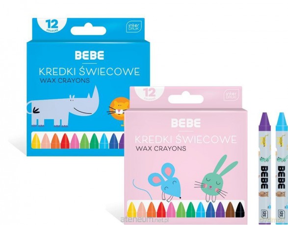 Kredki świecowe 12 kolorów BB Kids