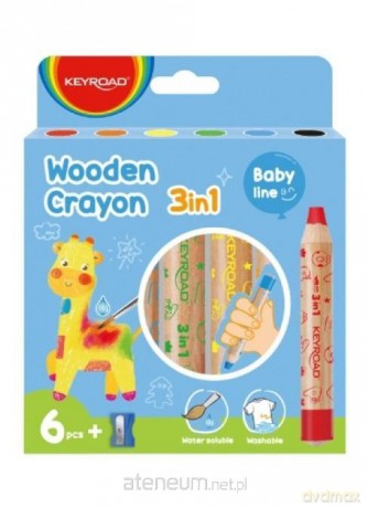 Kredki świecowe Colorix jumbo 3w1 6 kolorów