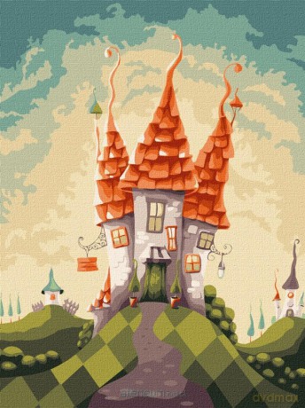 Malowanie po numerach - Bajeczny domek 30x40 cm