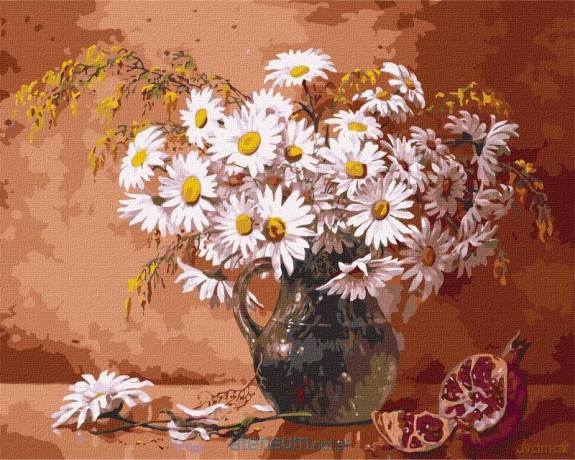 Malowanie po numerach - Bukiet stokrotek 40x50 cm