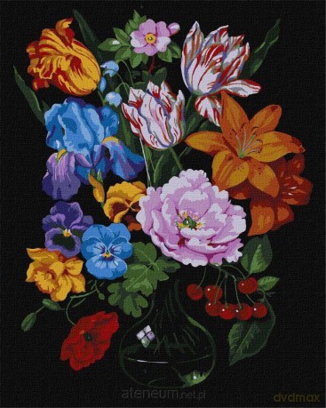 Malowanie po numerach - Bukiet z wiśniami 40x50 cm