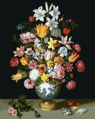 Malowanie po numerach - Symfonia kwiatów 40x50 cm