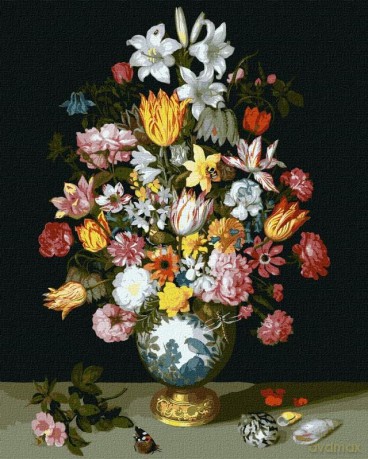 Malowanie po numerach - Symfonia kwiatów 40x50 cm