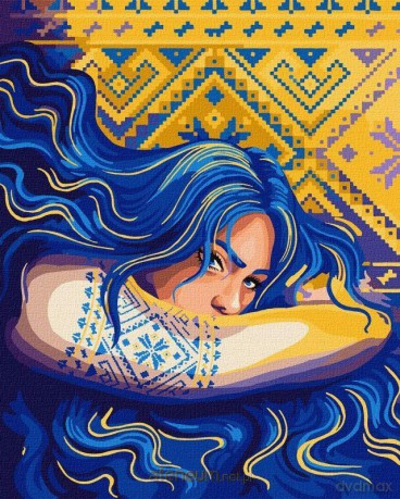 Malowanie po numerach -Barwy mojego narodu 40x50 cm
