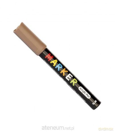 Marker akrylowy 1-2 mm brązowy metalik
