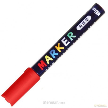 Marker akrylowy 1-2 mm czerwony
