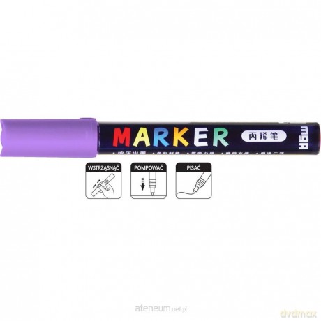 Marker akrylowy 1-2 mm jasnofioletowy