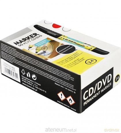 Marker CD dwustronny CM-051 czerwony (24 szt) GRAND
