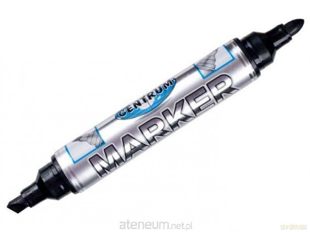 Marker dwustronny czarny (10 szt)