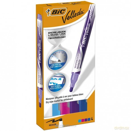 Marker suchościeralny Velleda Liquid Ink 4 szt