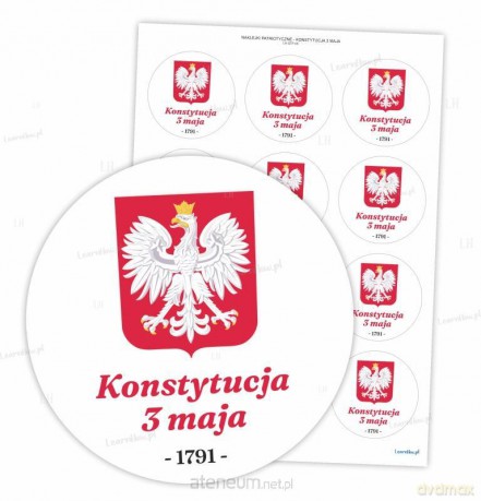 Naklejki patriotyczne - święto konstytucji 60mm 24