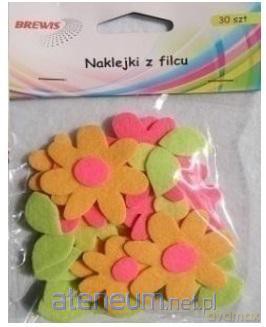 Naklejki z filcu Kwiaty 30 szt