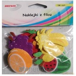 Naklejki z filcu Owoce 14 szt