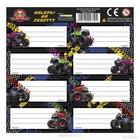 Nalepki Na Zeszyty Race Team