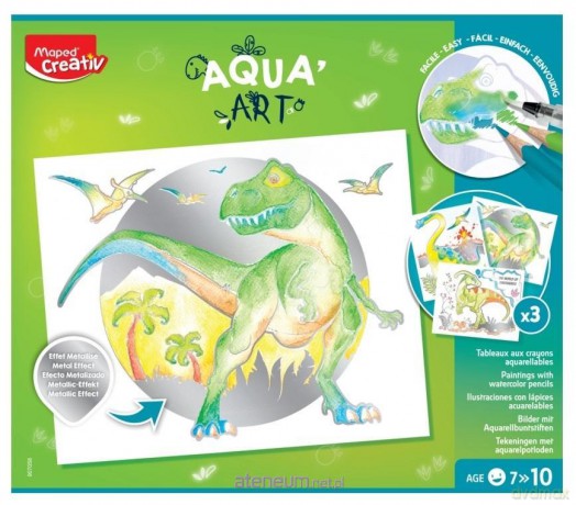 Obrazy akwarelowe Dinozaury Aqua Art.