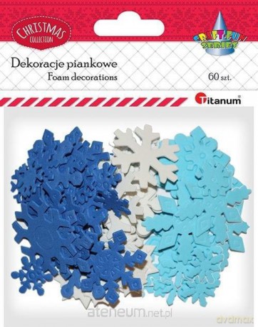 Piankowe śnieżynki mix 60 szt.