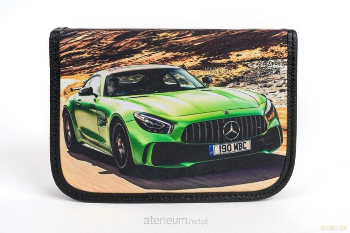 Piórnik z 2 klapkami Car zielony