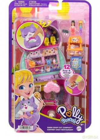 Polly Pocket. Sushi Schop Cat Compact [FIGURKA]
