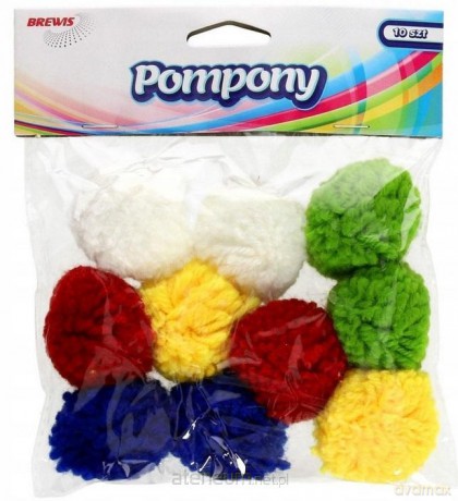 Pompony puszyste 40mm 6 szt