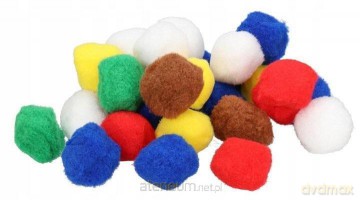 Pompony puszyste MIX 5 cm 24 szt