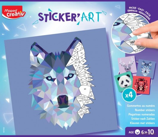 Przyklejanie po numerach Sticker Art