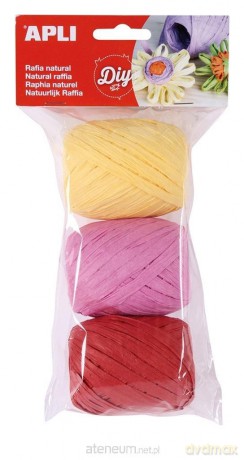 Rafia Candy sztywna naturalna 30m 3 kolory