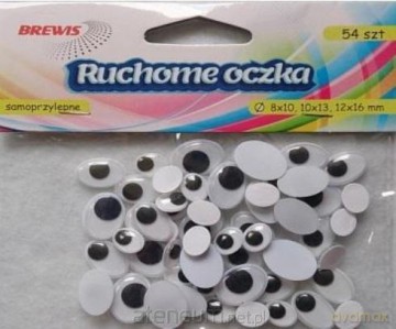Ruchome oczka owalne 54 szt