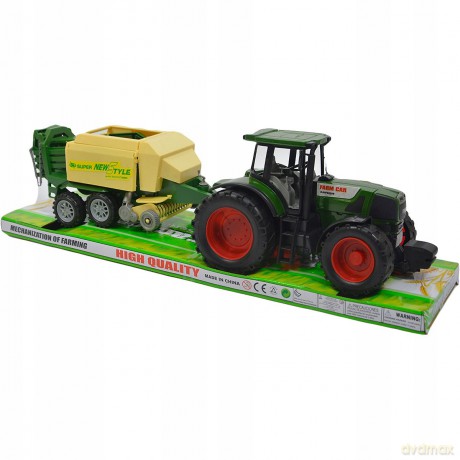 Traktor z prasą