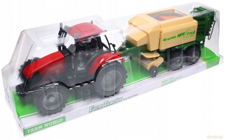 Traktor z prasą duży