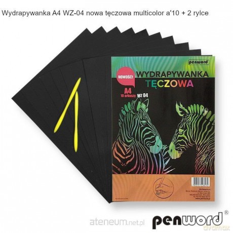 Wydrapywanka tęczowa A4 10 arkuszy WZ-04