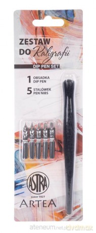 Zestaw do kaligrafii 5 stalówek z obsadką