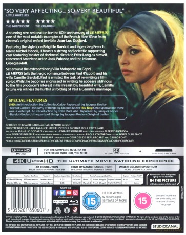 Le Mepris (Pogarda) [Blu-Ray 4K]+[Blu-Ray]