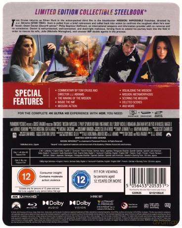 Mission: Impossible 3 (steelbook) [Blu-Ray 4K]+[Blu-Ray]
